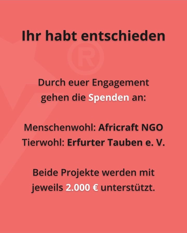 Ergebnis: 2.000 Euro für AfriCraft